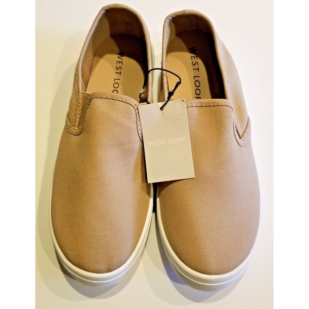 Women's Beige Sneakers Shoes Slip-On West Loop New Tags Size S (5-6)